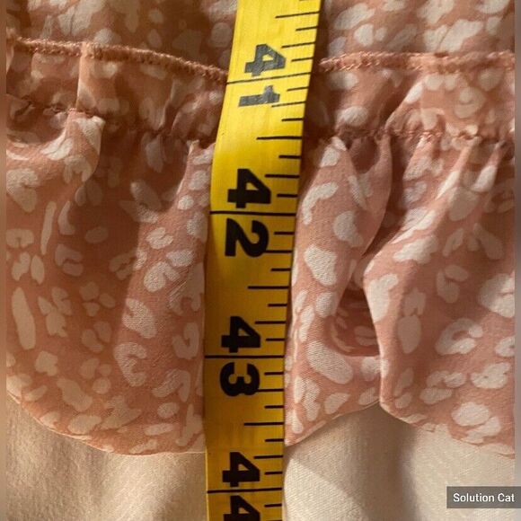 Addheat Dress Women’s Medium Pink Maxi Ruffled Cottagecore Peasant *Read* - Picture 6 of 7